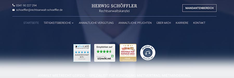 Anwalt Mietrecht Leipzig - Kunde von deluxe Marketing